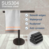 Hand Towel Holder Stand for Bathroom Vanity Countertop Matte Black T-Shape Towel Bar Rack Stand Towel Bar for Bathroom Kitchen  Matte Black    Matte Black
