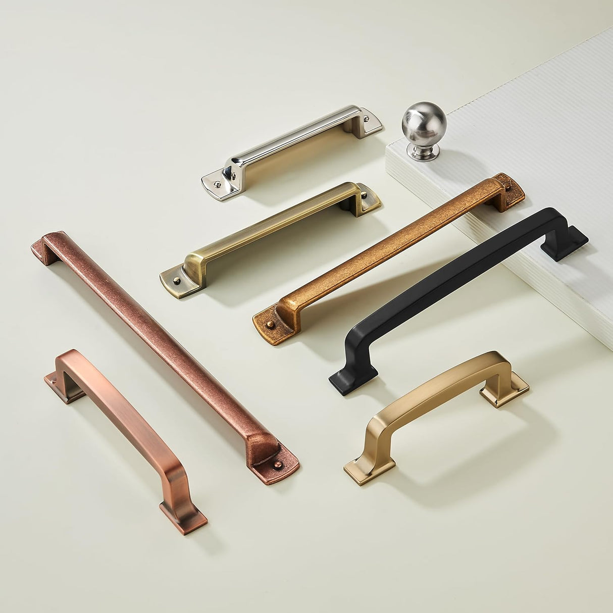 10 Pack 1 Inch Vintage Ball Champagne Bronze Cabinet Knobs Kitchen Cabinet Hardware Satin Brass Drawer Knobs Pulls for Drawers.  Champagne Bronze   Knob   Champagne Bronze   Knob