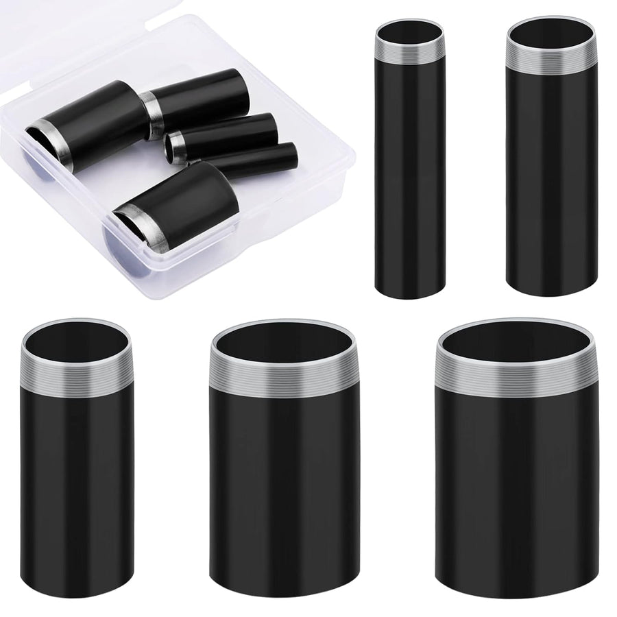 5 Sizes Round Hole Punch, Hollow Punch Cutter Tool Set with Storage Case, Leather Craft Tools Kit for Handmade DIY Craft Hole Punch Black  5 pcs  Black  5 pcs