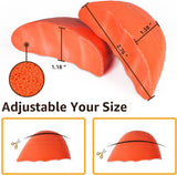 Dr. Scholl's Shoe Filler Inserts - Toe Cushions Make Shoes Fit, Half-Sizes Adjust Too Big for High Heels, Dress, Casual & Flats - 2 Pairs (Orange - Round) Orange  Orange - Side View