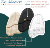 Gel Metatarsal Pads for Flip-Flops Thong Sandals, Ball of Foot Cushion Inserts Relieve All Day Forefoot Pain for Women and Men (Clear - 3 Pairs) Clear  Clear - Side View