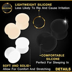 KJM FASHION 6 x Black Silicone Double Flared Ear Stretcher Expander  6pcs 12mm BL SN WT    6pcs 12mm BL SN WT