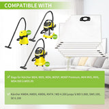 Kärcher Vacuum Bags 10 pcs Compatible with WD4 WD5 WD6 MV4 MV5 MV6 - Top-Down View