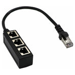 RJ45 Ethernet Splitter 1 to 3 Port Network Cable Adapter