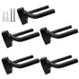 Guitar Hanger Wall Mount 5-Pack Black with Screws Compatible with Guitars