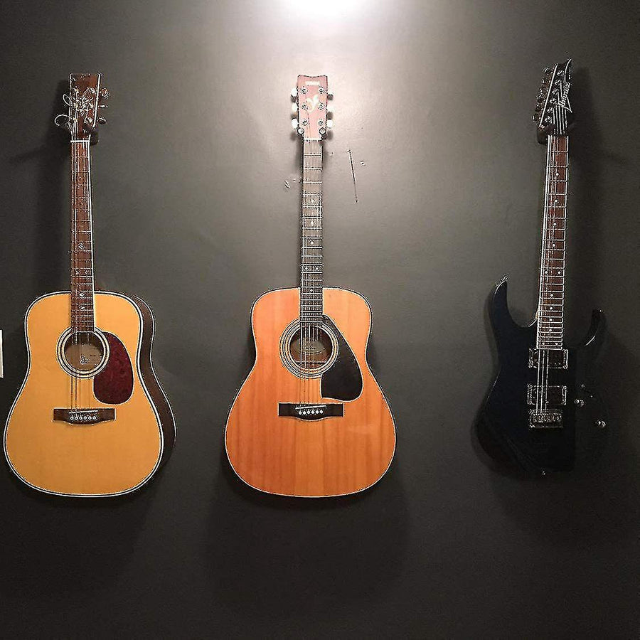 Guitar Hanger Wall Mount 5-Pack Black with Screws Compatible with Guitars