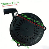 Starter Motor compatible with Honda GC135, GC160, GC190, GCV135, GCV160 or GCV190 color Gift for the Linzero family - Side View