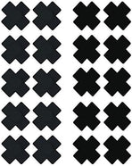 10-pack Disposable X, Plus Sign, Cross Self-Adhesive Satin Nipple Cover Pasties Stickers Black Black Black