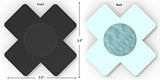 10-pack Disposable X, Plus Sign, Cross Self-Adhesive Satin Nipple Cover Pasties Stickers Black Black Black
