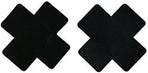 10-pack Disposable X, Plus Sign, Cross Self-Adhesive Satin Nipple Cover Pasties Stickers Black Black Black