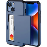 2023 new iPhone 14 case with card holder, Wireless charging compatible iPhone 14 Wallet case, Slim shockproof iPhone 14 case Wallet (blue)_max