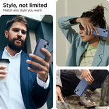 2023 new iPhone 14 case with card holder, Wireless charging compatible iPhone 14 Wallet case, Slim shockproof iPhone 14 case Wallet (blue)_max - Front View