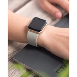 Soft Silicone Sports Bands Compatible with Apple Watch 40mm 38mm 41mm Series 7/6/5/4 Women Men - Side View
