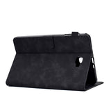 Compatible with Samsung Galaxy Tab A 10.1 2016 T580 T585 Shockproof Case Black Pu Leather Butterfly Floral Pattern Samsung
