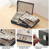 Jewelry Box Jewelry PU Leather Storage Box (Black)