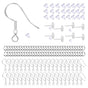 925 Silver Earring Hooks for Jewelry Making, Hypoallergenic Earring Hooks Accessories, 100 Earring Hooks, 150 Ear Plugs, SQBB