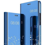 Compatible with Samsung S21 FE Transparent Blue Full Body Protection Smart Case 360 Samsung