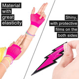 Women's 80s Neon Accessories Dance Hen Party Masquerade Retro Rose Red Rose Red - Side View