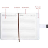 A5 Creative Password Journal with Lock, PU Leather Diary with Combination Lock Password Diary for Notebook Locking Time Book (Style 1)