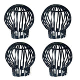 4-Pack Plastic Downspout Protectors - Compatible with Various Downspouts, Prevents Blockages from Leaves, Moss, Mud, Debris, 4 Units