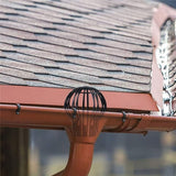 4-Pack Plastic Downspout Protectors - Compatible with Various Downspouts, Prevents Blockages from Leaves, Moss, Mud, Debris, 4 Units - 45-Degree Angle
