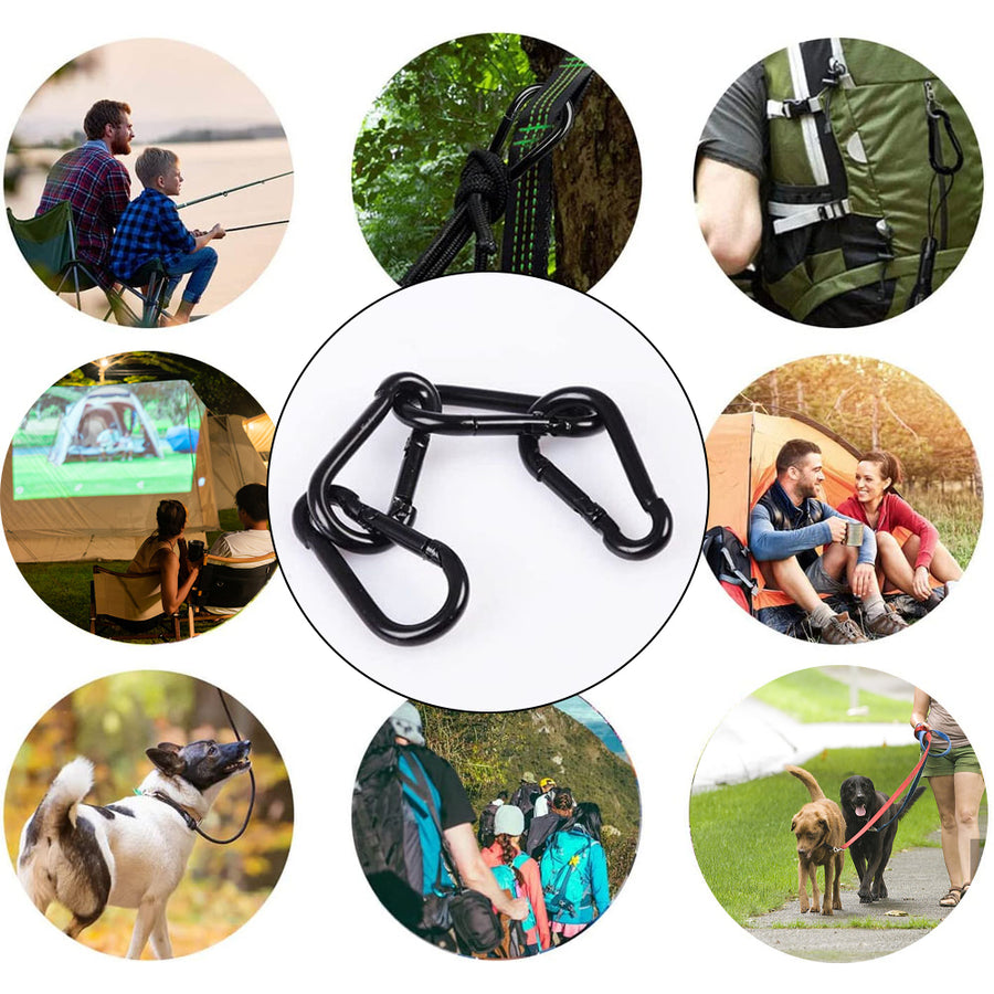 20 pcs Small Carabiners, Multifunctional Aluminum D-ring Clips_max