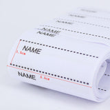 200 pcs iron-on labels woven labels Name labels with names to write labels School name labels, white，Fonepro - Front View