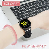 Compatible with Samsung Galaxy Watch Band 40mm 44mm 42mm Classic Scrunchies Bracelet Black Galaxy Watch 4 6 - Rear View