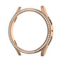 Diamond-Coated Rose Gold Case with PC Single Row Protection Compatible withSamsung Galaxy Watch 6 5 4 40mm