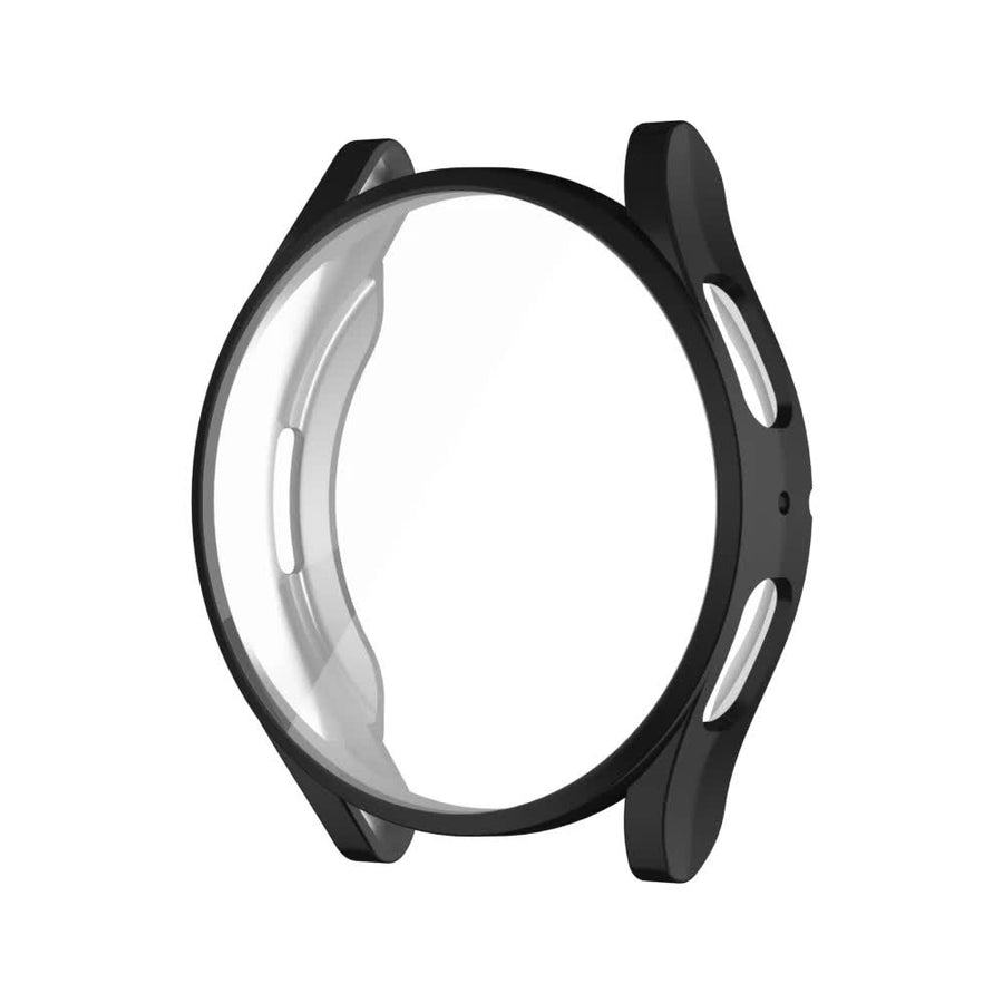 Compatible with Samsung Galaxy Watch 4 5 6 Screen Protector Case 40mm 44mm with Silicone TPU Bumper Black Galaxy Watch6 44mm