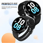 Compatible with Samsung Galaxy Watch 4 5 6 Screen Protector Case 40mm 44mm with Silicone TPU Bumper Black Galaxy Watch6 44mm