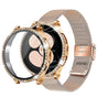 Mesh Loop Stainless Steel Strap Bling Case Gold Set Compatible withSamsung Galaxy Watch 4 5 6 40mm 44mm