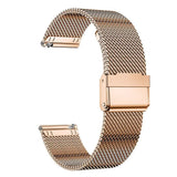Mesh Loop Stainless Steel Strap Bling Case Gold Set Compatible withSamsung Galaxy Watch 4 5 6 40mm 44mm - 45-Degree Angle