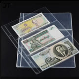10 pcs/1 pc 3-compartment loose leaf banknote album page collector holder 1pc 3-slot 80x177mm - 45-Degree Angle