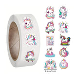 500pcs Cartoon Animal Roll Stickers Bee Horse Dog Chicken Frog Unicorn Notebook Stickers Waterproof Self-adhesive Paper with Hefe Frog - Rear View