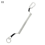 Anti-Lost Phone Spring Key Cord Compatible with Outdoor Spiral Stretch Keychain Elastic Spring Rope Metal Carabiner Lock Hook 5 1.2m