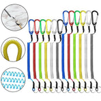 Anti-Lost Phone Spring Key Cord Compatible with Outdoor Spiral Stretch Keychain Elastic Spring Rope Metal Carabiner Lock Hook 5 1.2m