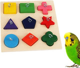 Bird Puzzle Toy Parrot Educational Toys Bird Feeder Wooden Toys B - Top-Down View