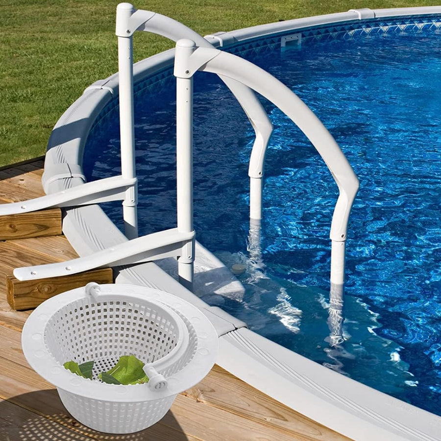 Pool Filter Basket, 15.8 x 7.6 cm pool hole basket with handle safe plastic replacement pool filter basket pool strainer basket for swimming pool With handle