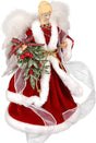 Christmas Tree Angel Tops Decorative Ornaments with White Feather Wings