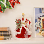 Christmas Tree Angel Tops Decorative Ornaments with White Feather Wings