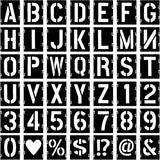 Alphabet Stencils for Capital Letters and Numbers