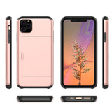 iPhone 11 Rose Gold Phone Case with Card Slot - Front View