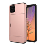iPhone 11 Rose Gold Phone Case with Card Slot - Side View