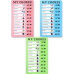3 pcs checklist board - daily schedule to do list board memo - plastic chores chart with slider portable to do list for