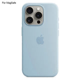 iPhone 15 Pro Case Compatible with MagSafe Liquid Silicone Back Cover Perfect Baby Blue