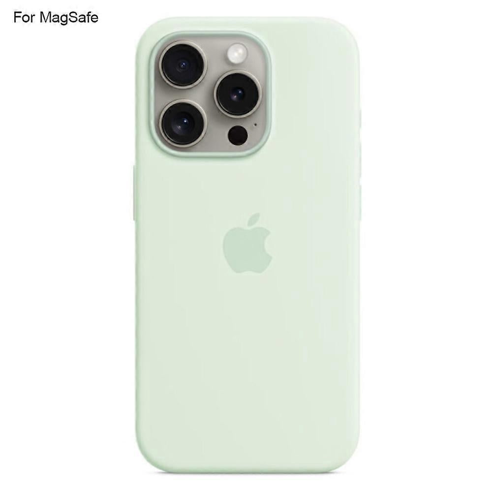 iPhone 15 Pro Case Liquid Silicone with MagSafe Compatible with iPhone Induction Popover Perfect Mint Green MGF