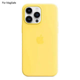 iPhone 14 Pro Case with MagSafe, Liquid Silicone Phone Cover, Induction Popover, Light Yellow