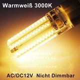 GY6.35 LED bulb, LED G6.35 12V, 7W halogen bulb equivalent to 50W, warm white 3000K, 360° beam angle, for cabinet lighting, non-dimmable (2_MGF - Front View