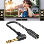 6.35mm Male to Female Stereo Cable for Guitar Amplifier Compatible with TRS 1/4 Inch 2m